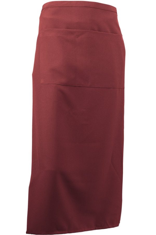 Pregača za konobare dugačka bordo