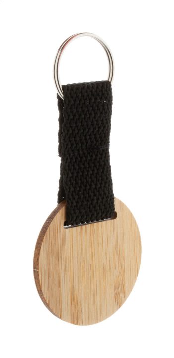 Stropp - bamboo keyring, round