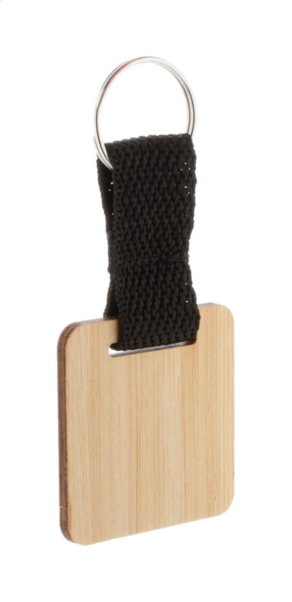 Stropp - bamboo keyring, square