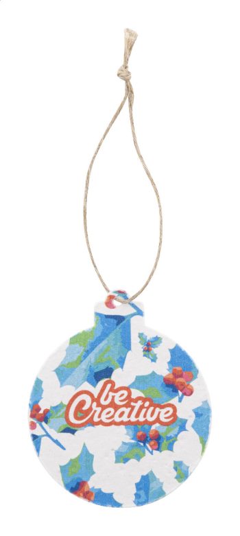 CreaJul Seed - custom seed paper Christmar tree ornament, round