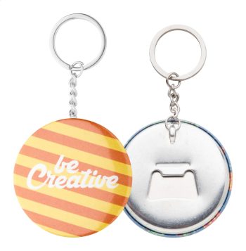 KeyBadge Bottle - pin button keyring
