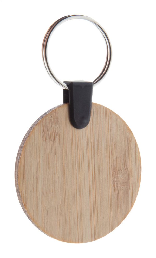 Bambry - bamboo keyring, round