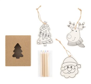 Oppland - colouring Christmas tree ornaments