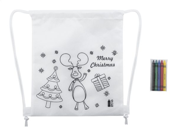 Julfar Bag A - colouring Christmas drawstring bag