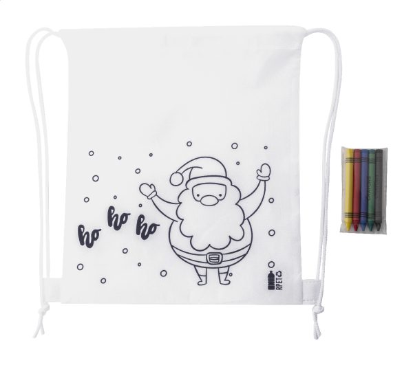 Julfar Bag B - colouring Christmas drawstring bag