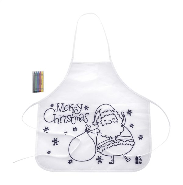 Julfar Cook - colouring Christmas apron for kids