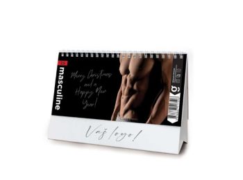 "MASCULINE" 13 list., dim: 20,5x14,5 cm, stolni kalendar, koverta, P/100