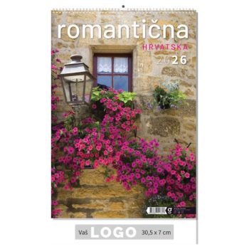 "ROMANTIČNA HRVATSKA" 13 list., dim: 30,5x50 cm, PVC vrećica, P/50, color kalendar