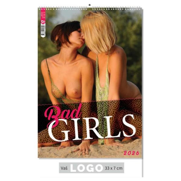 "BAD GIRLS" 13 list., dim: 33x55 cm, PVC vrećica, P/40, color kalendar