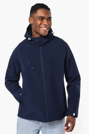 MEN'S DETACHABLE HOODED SOFTSHELL JACKET